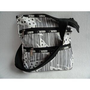 LeSportsace Black & White Butterfly Slim Crossbody Bag